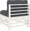 vidaXL - Middenbanken - met - kussens - 2 - st - massief - grenenhout - wit