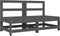 vidaXL - Middenbanken - met - kussens - 2 - st - massief - grenenhout - grijs