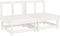 vidaXL - Middenbanken - met - kussens - 2 - st - massief - grenenhout - wit