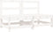 vidaXL - Middenbanken - met - kussens - 2 - st - massief - grenenhout - wit