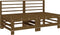 vidaXL - Middenbanken - met - kussens - 2 - st - massief - grenenhout - honingbruin