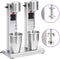 vidaXL Milkshake mixer met dubbele bekers roestvrij staal 2 L