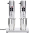 vidaXL Milkshake mixer met dubbele bekers roestvrij staal 2 L