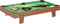 vidaXL - Minipooltafel - 3 - Feet - 92x52x19 - cm - bruin - en - groen
