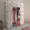 vidaXL - Modulaire - kast - met - 14 - compartimenten - wit - 37 - x - 146 - x - 180,5 - cm