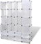 vidaXL - Modulaire - kast - met - 18 - compartimenten - wit - 37 - x - 146 - x - 180,5 - cm