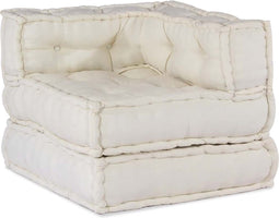 vidaXL - Modulaire - poef - 70x70x54 - stof - crème