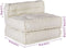 vidaXL - Modulaire - poef - 70x70x54 - stof - crème