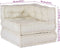 vidaXL - Modulaire - poef - 70x70x54 - stof - crème
