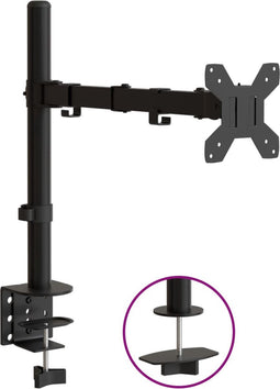 vidaXL - Monitorbeugel - VESA - 75/100 - mm - zwart - staal