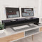 vidaXL - Monitorstandaard - 100x24x13 - cm - bewerkt - hout - gerookt - eikenkleurig