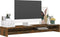 vidaXL - Monitorstandaard - 100x24x13 - cm - bewerkt - hout - gerookt - eikenkleurig