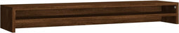 vidaXL - Monitorstandaard - 100x24x13 - cm - bewerkt - hout - betongrijs