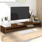 vidaXL - Monitorstandaard - 100x24x13 - cm - bewerkt - hout - bruineikenkleurig