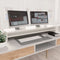 vidaXL - Monitorstandaard - 100x24x13 - cm - bewerkt - hout - betongrijs