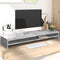 vidaXL - Monitorstandaard - 100x24x13 - cm - bewerkt - hout - betongrijs