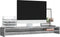 vidaXL - Monitorstandaard - 100x24x13 - cm - bewerkt - hout - betongrijs