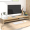 vidaXL - Monitorstandaard - 100x24x13 - cm - bewerkt - hout - wit