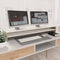 vidaXL - Monitorstandaard - 100x24x13 - cm - bewerkt - hout - zwart