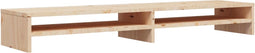 vidaXL - Monitorstandaard - 100x24x13 - cm - massief - grenenhout