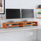 vidaXL - Monitorstandaard - 100x24x13 - cm - massief - grenenhout - wasbruin