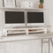 vidaXL - Monitorstandaard - 100x24x13 - cm - massief - grenenhout - wit