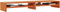vidaXL - Monitorstandaard - 100x24x13 - cm - massief - grenenhout - wasbruin
