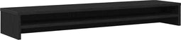 vidaXL - Monitorstandaard - 100x24x13 - cm - spaanplaat - zwart - eikenkleurig