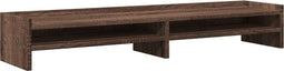 vidaXL - Monitorstandaard - 100x24x16 - cm - bewerkt - hout - bruin - eikenkleurig