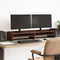 vidaXL - Monitorstandaard - 100x24x16 - cm - bewerkt - hout - bruin - eikenkleurig