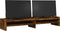 vidaXL - Monitorstandaard - 100x24x16 - cm - bewerkt - hout - gerookt - eikenkleurig