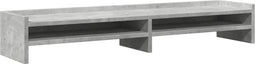 vidaXL - Monitorstandaard - 100x24x16 - cm - bewerkt - hout - betongrijs