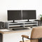 vidaXL - Monitorstandaard - 100x24x16 - cm - bewerkt - hout - betongrijs