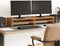 vidaXL - Monitorstandaard - 100x24x16 - cm - bewerkt - hout - artisanaal - eiken
