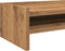 vidaXL - Monitorstandaard - 100x24x16 - cm - bewerkt - hout - artisanaal - eiken