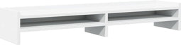 vidaXL - Monitorstandaard - 100x24x16 - cm - bewerkt - hout - wit