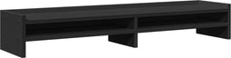 vidaXL - Monitorstandaard - 100x24x16 - cm - bewerkt - hout - zwart