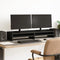 vidaXL - Monitorstandaard - 100x24x16 - cm - bewerkt - hout - zwart