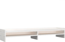 vidaXL - Monitorstandaard - 100x24x16 - cm - massief - grenenhout - wit
