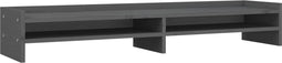 vidaXL - Monitorstandaard - 100x24x16 - cm - massief - grenenhout - grijs