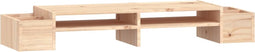 vidaXL - Monitorstandaard - 100x27,5x15 - cm - massief - grenenhout