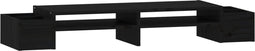 vidaXL - Monitorstandaard - 100x27,5x15 - cm - massief - grenenhout - zwart