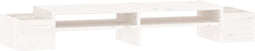 vidaXL - Monitorstandaard - 100x27,5x15 - cm - massief - grenenhout - wit