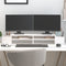 vidaXL - Monitorstandaard - 100x27,5x15 - cm - massief - grenenhout - zwart