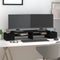 vidaXL - Monitorstandaard - 100x27,5x15 - cm - massief - grenenhout - zwart