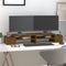 vidaXL - Monitorstandaard - 100x27,5x15 - cm - massief - grenenhout - honingbruin