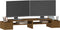 vidaXL - Monitorstandaard - 100x27,5x15 - cm - massief - grenenhout - honingbruin