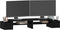 vidaXL - Monitorstandaard - 100x27,5x15 - cm - massief - grenenhout - zwart
