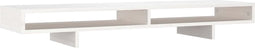 vidaXL - Monitorstandaard - 100x27x14 - cm - massief - grenenhout - wit
