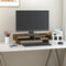 vidaXL - Monitorstandaard - 100x27x14 - cm - massief - grenenhout - wit